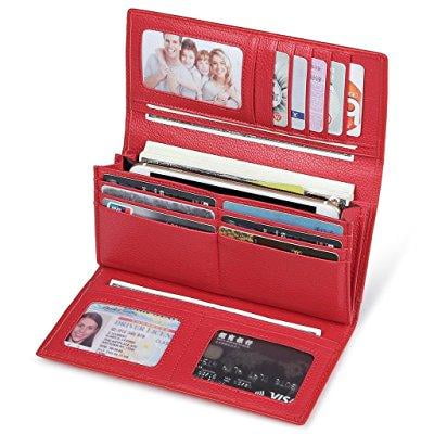 Genuine Leather Zip Clutch Wallet Women Card Case Holders Organizer Purse Genuine Leather Zip Clutch Wallet Women Card Case Holders Organizer Purse